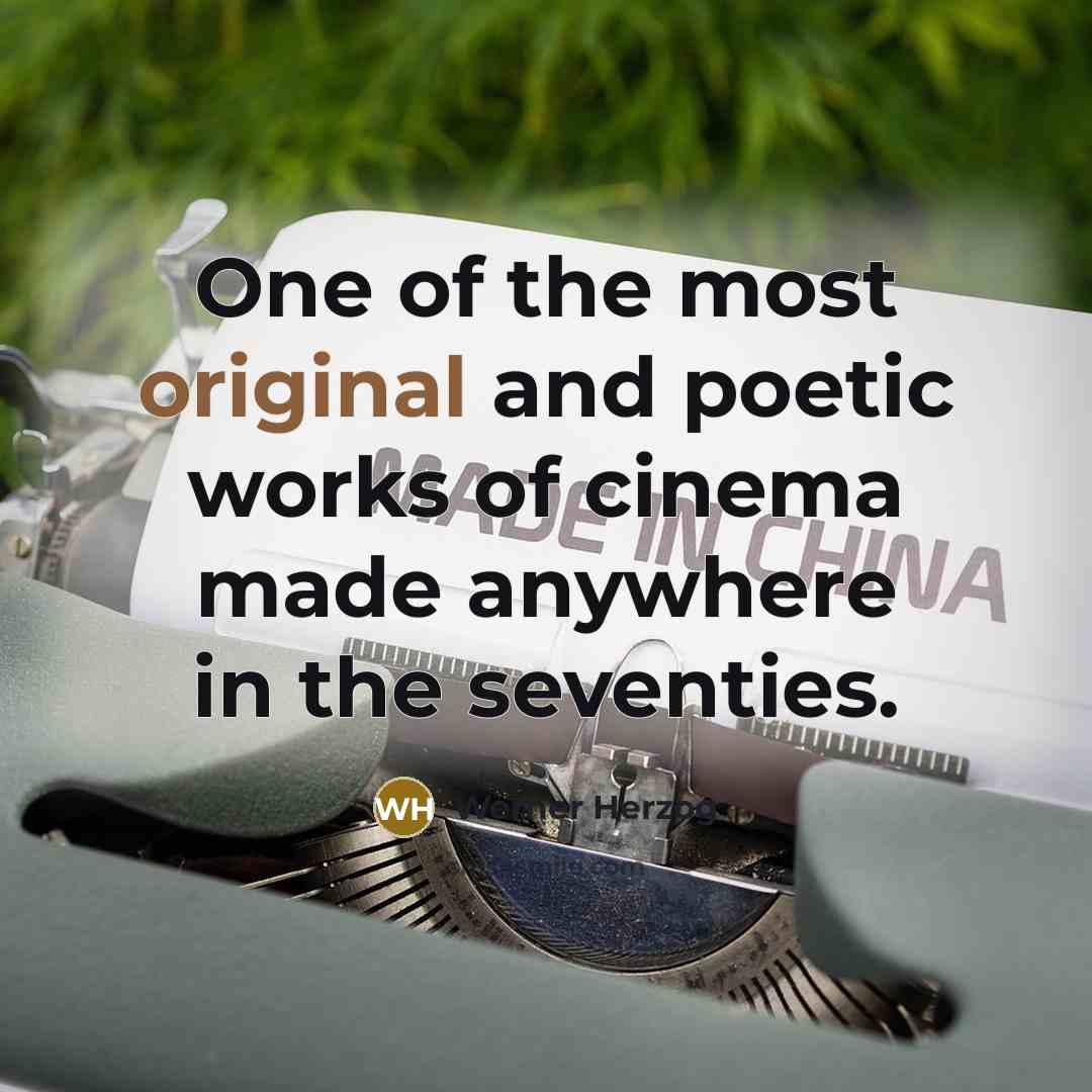 “One of the most original and poetic works of cinema made anywhere in the seventies.” quote by Werner Herzog