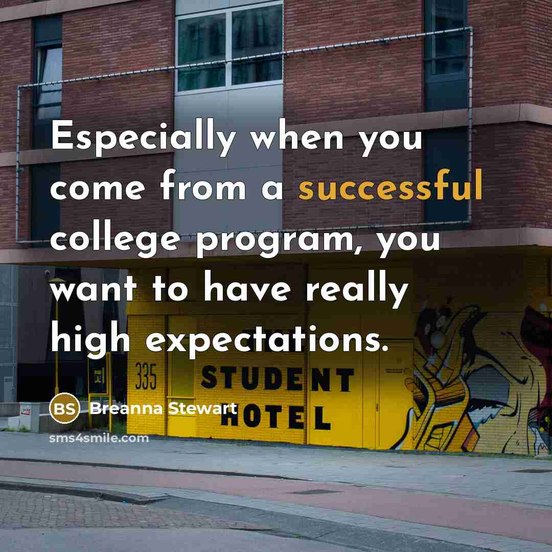 “Especially when you come from a successful college program, you want to have really high expectations.” quote by Breanna Stewart
