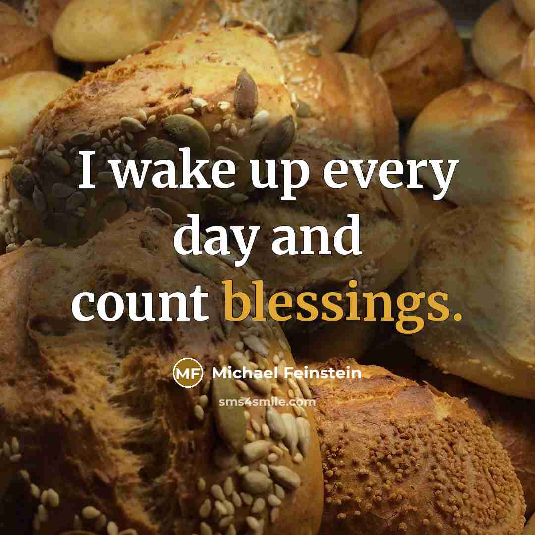 “I wake up every day and count blessings.” quote by Michael Feinstein