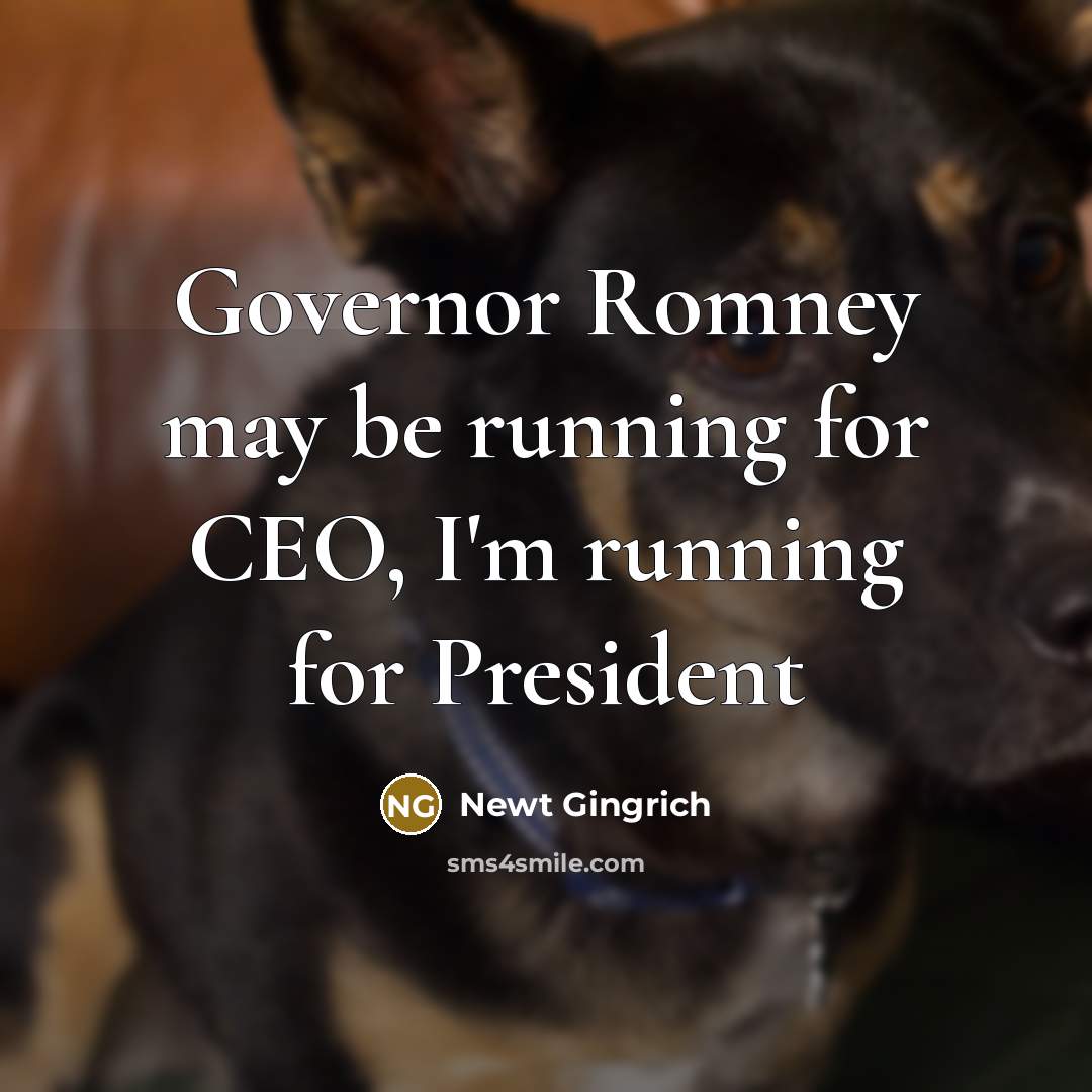 “Governor Romney may be running for CEO, I'm running for President” quote by Newt Gingrich