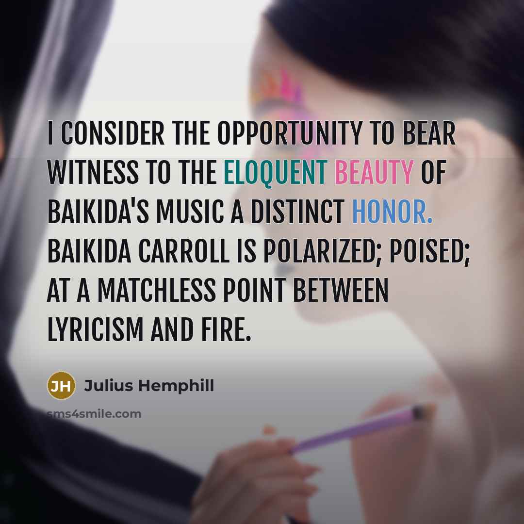 “I consider the opportunity to bear witness to the eloquent beauty of Baikida's music a distinct honor. Baikida Carroll is polarized; poised; at a matchless point between lyricism and fire.” quote by Julius Hemphill