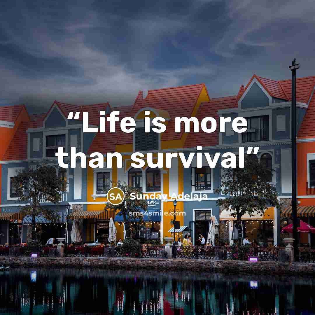 “Life is more than survival” quote by Sunday Adelaja