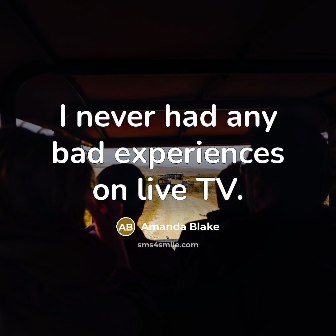 “I never had any bad experiences on live TV.” quote by Amanda Blake