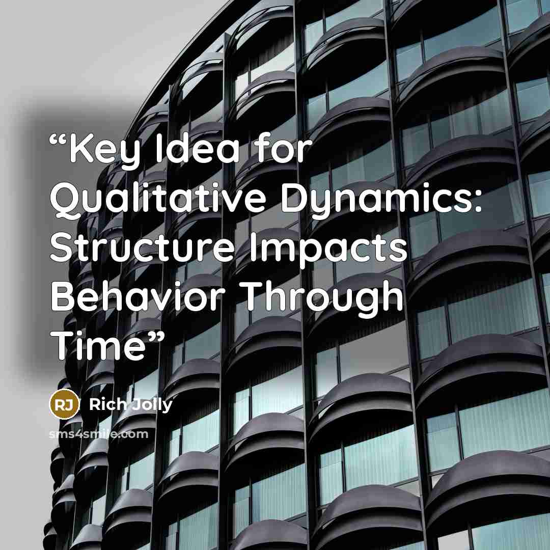 “Key Idea for Qualitative Dynamics: Structure Impacts Behavior Through Time” quote by Rich Jolly