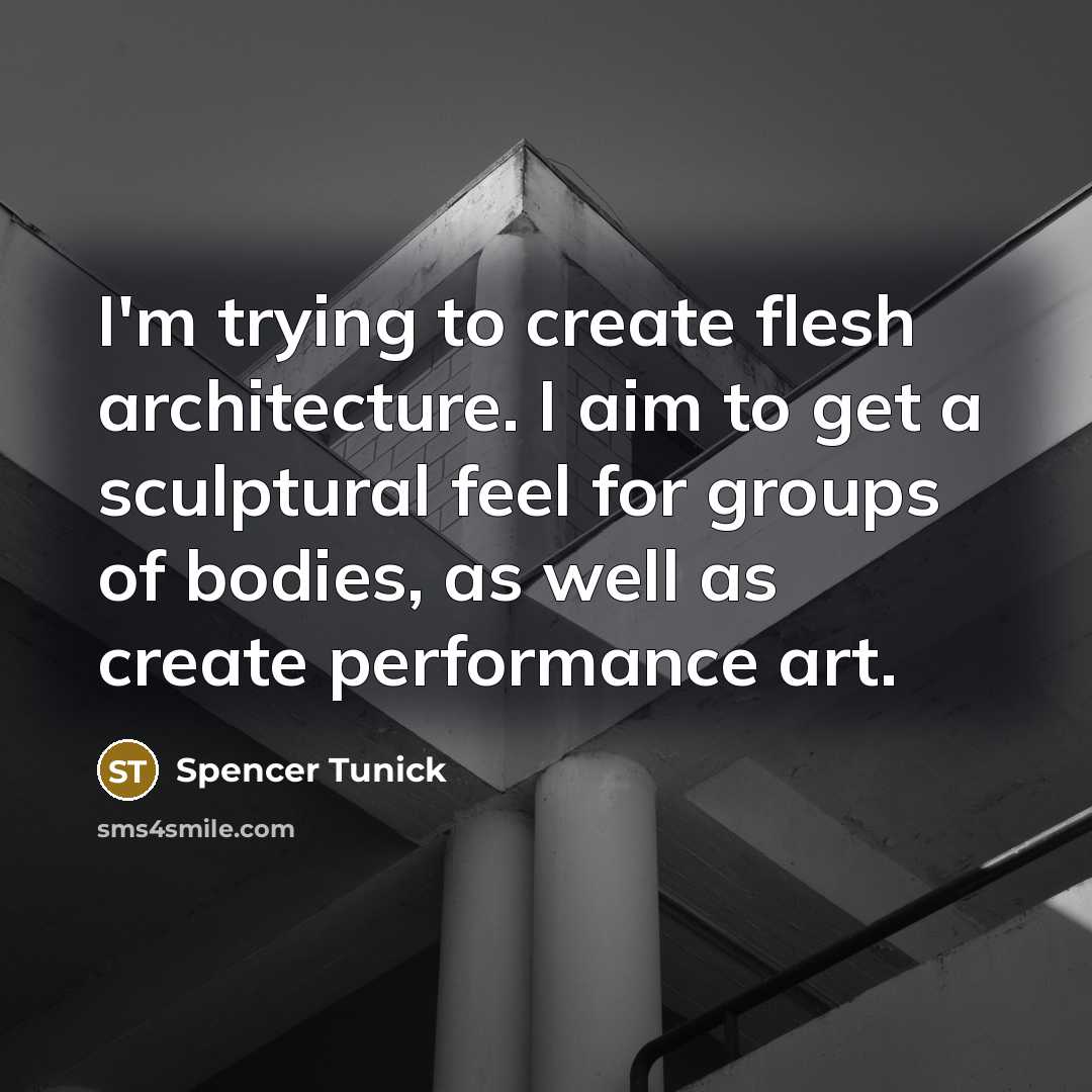 “I'm trying to create flesh architecture. I aim to get a sculptural feel for groups of bodies, as well as create performance art.” quote by Spencer Tunick