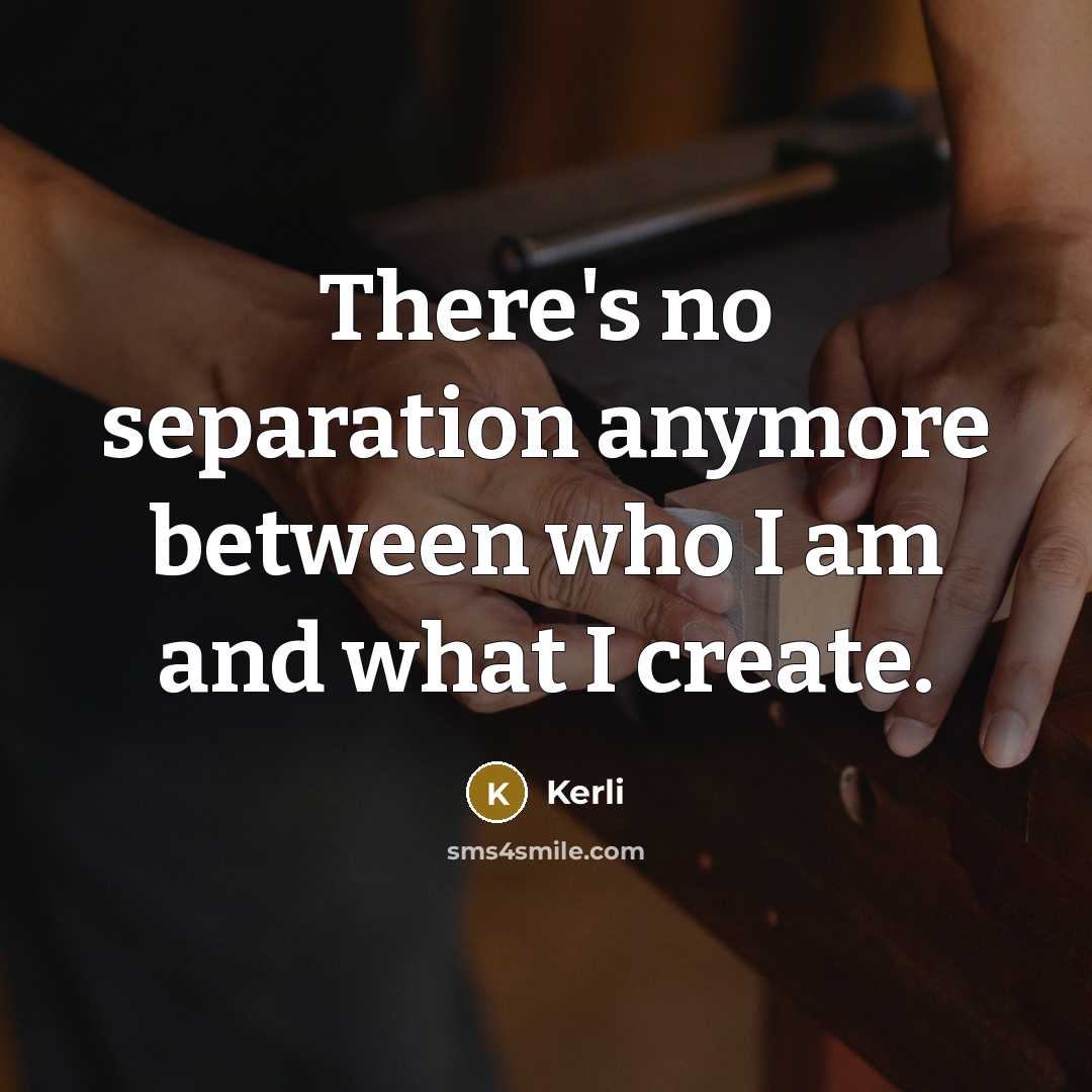 “There's no separation anymore between who I am and what I create.” quote by Kerli