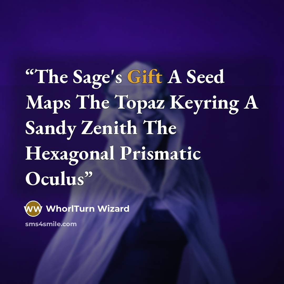 “The Sage's Gift A Seed Maps The Topaz Keyring A Sandy Zenith The Hexagonal Prismatic Oculus” quote by WhorlTurn Wizard
