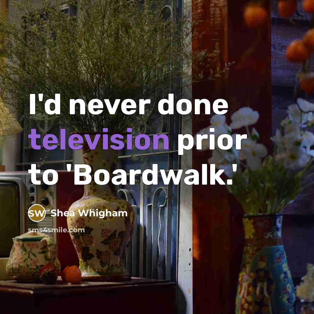 “I'd never done television prior to 'Boardwalk.'” quote by Shea Whigham