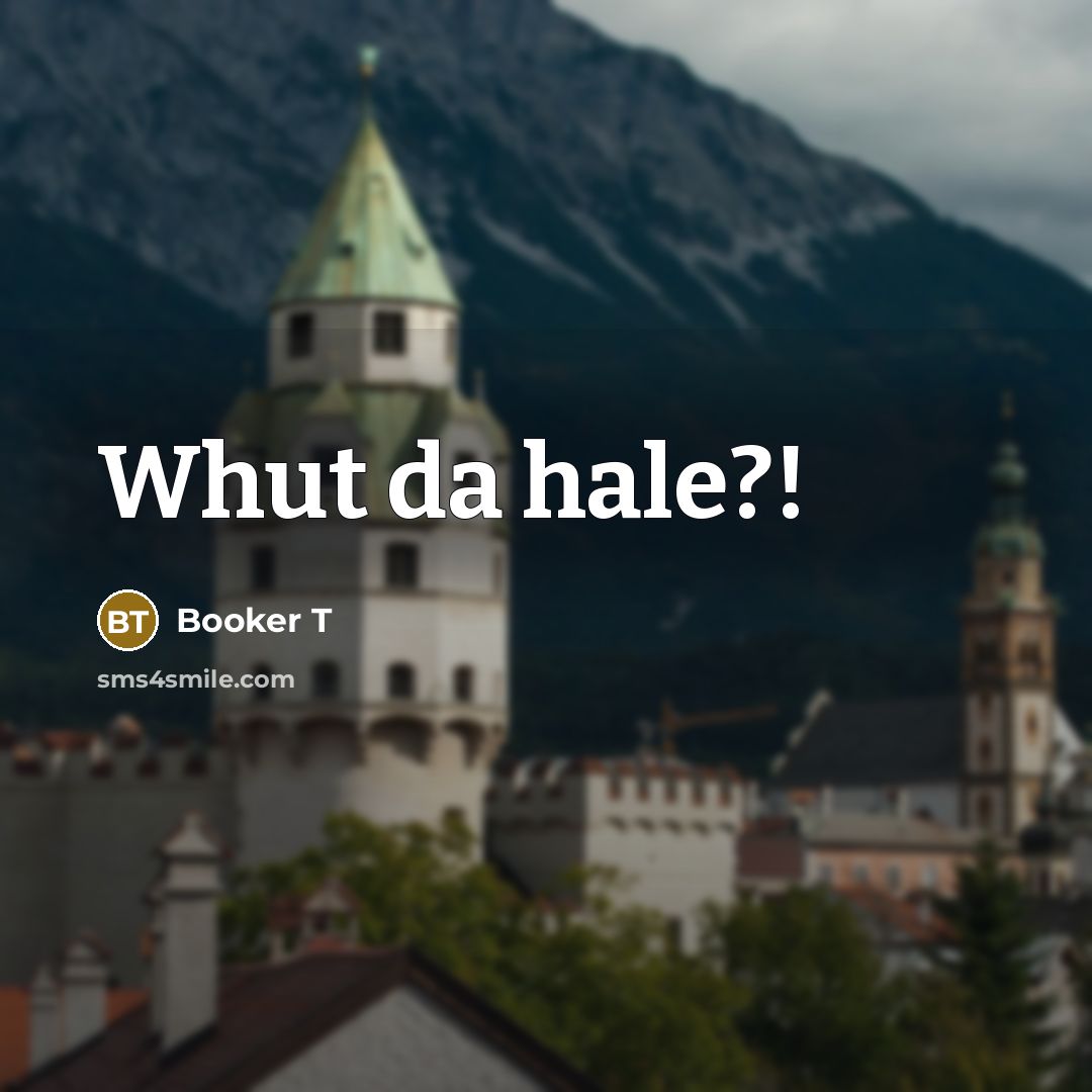 “Whut da hale?!” quote by Booker T