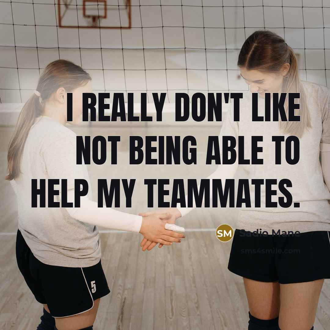 “I really don't like not being able to help my teammates.” quote by Sadio Mane