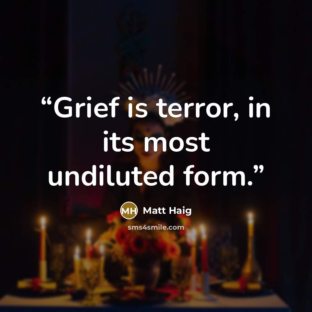 “Grief is terror, in its most undiluted form.” quote by Matt Haig
