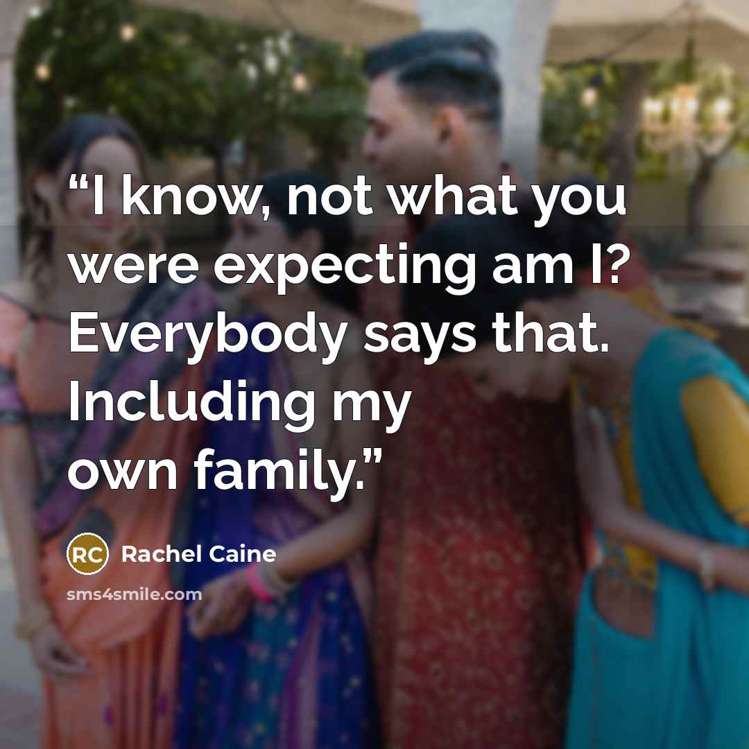 “I know, not what you were expecting am I? Everybody says that. Including my own family.” quote by Rachel Caine
