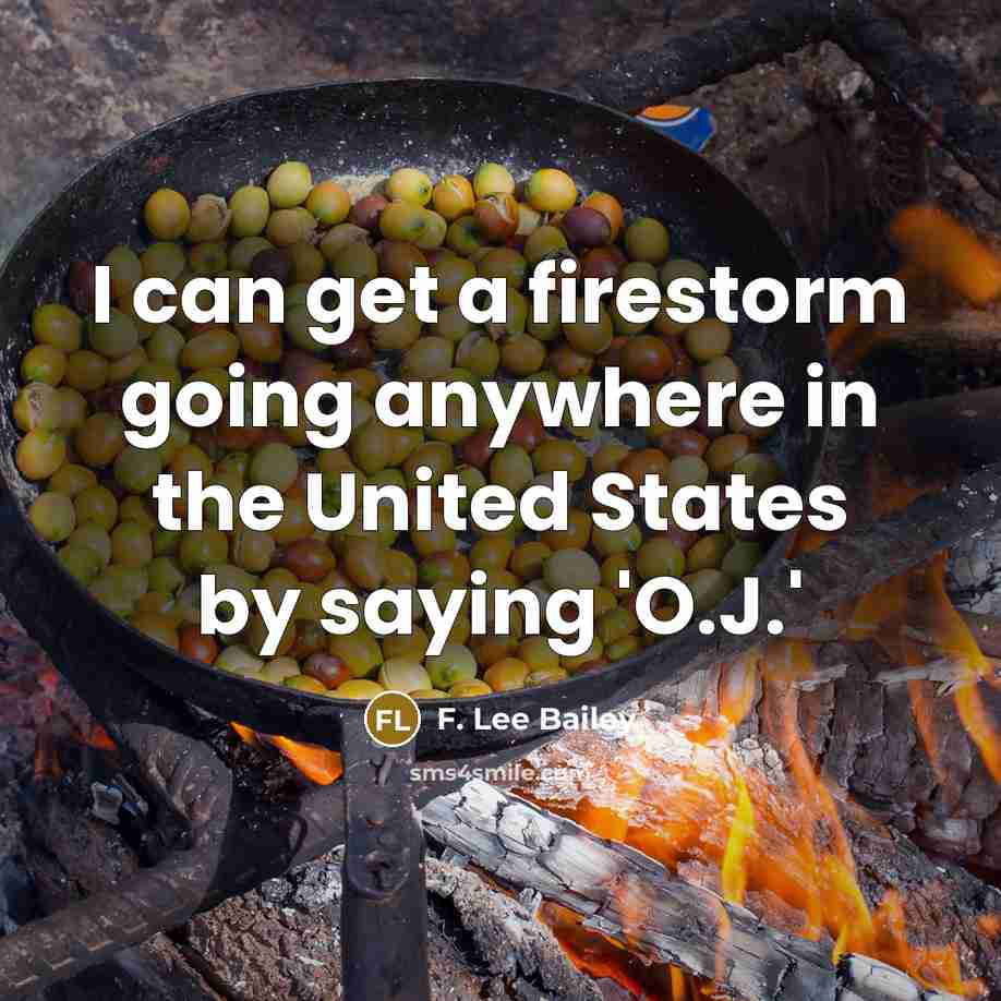 “I can get a firestorm going anywhere in the United States by saying 'O.J.'” quote by F. Lee Bailey
