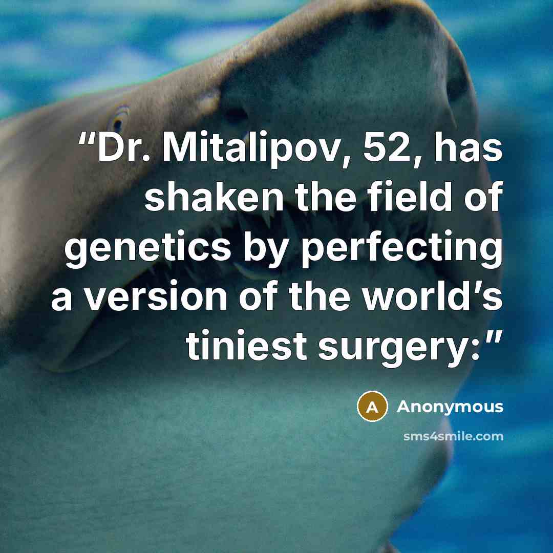 “Dr. Mitalipov, 52, has shaken the field of genetics by perfecting a version of the world’s tiniest surgery:” quote by Anonymous