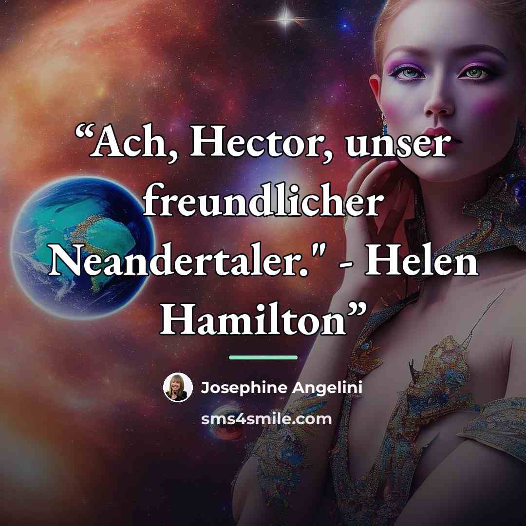 “Ach, Hector, unser freundlicher Neandertaler." - Helen Hamilton” quote by Josephine Angelini