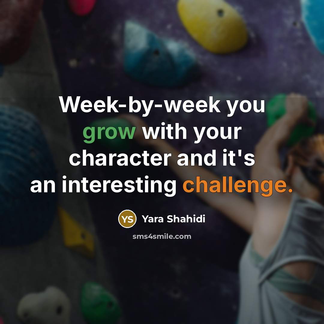 “Week-by-week you grow with your character and it's an interesting challenge.” quote by Yara Shahidi