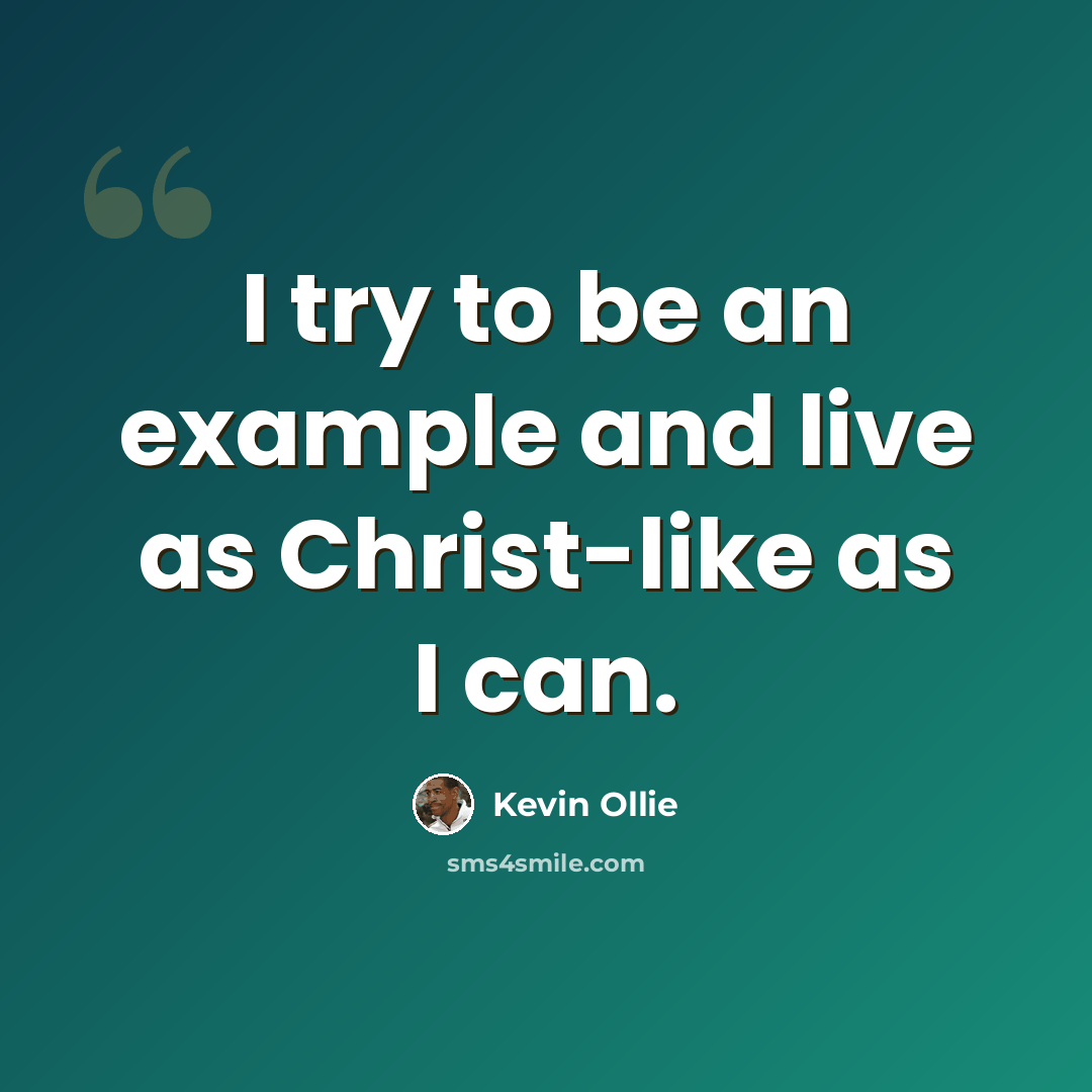 “I try to be an example and live as Christ-like as I can.” quote by Kevin Ollie