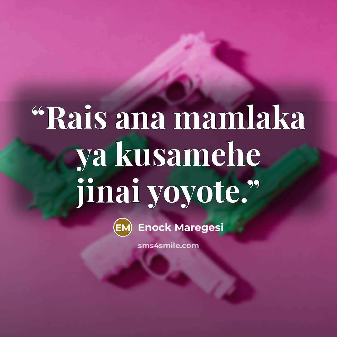 “Rais ana mamlaka ya kusamehe jinai yoyote.” quote by Enock Maregesi