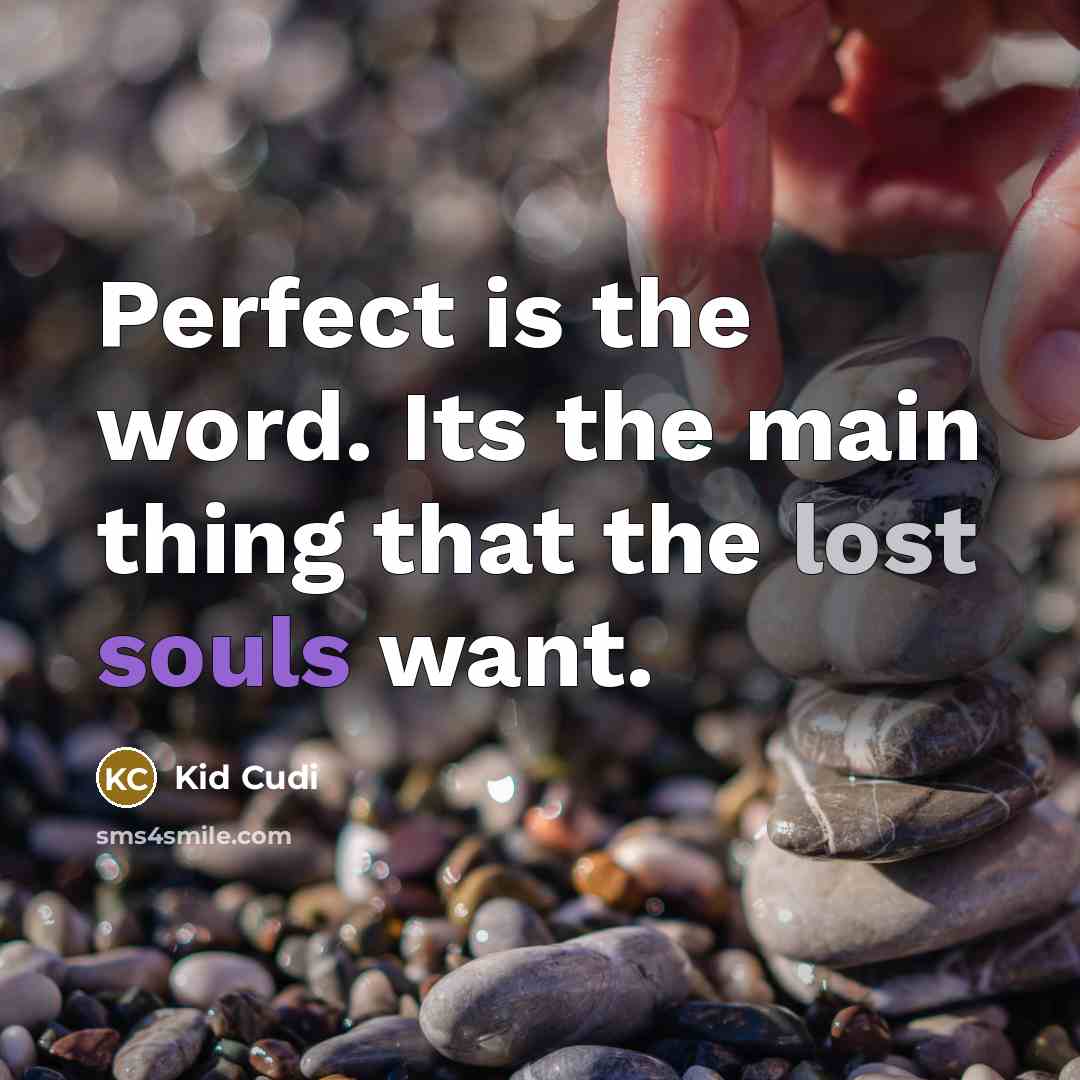 “Perfect is the word. Its the main thing that the lost souls want.” quote by Kid Cudi
