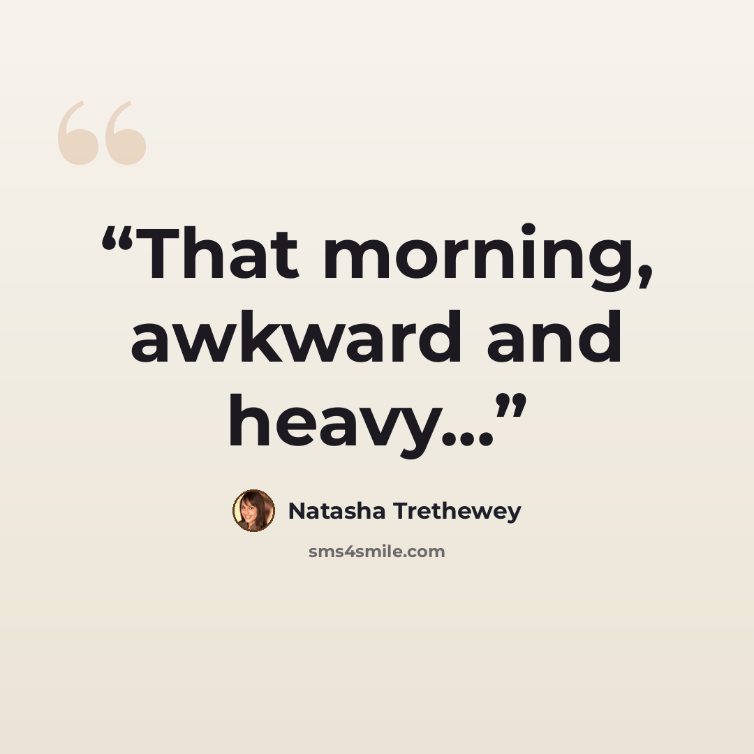 “That morning, awkward and heavy...” quote by Natasha Trethewey