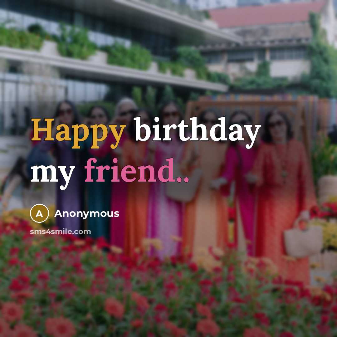 “Happy birthday my friend..” quote by Anonymous