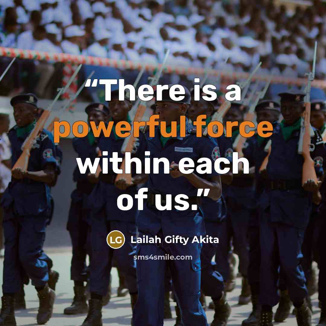 “There is a powerful force within each of us.” quote by Lailah Gifty Akita