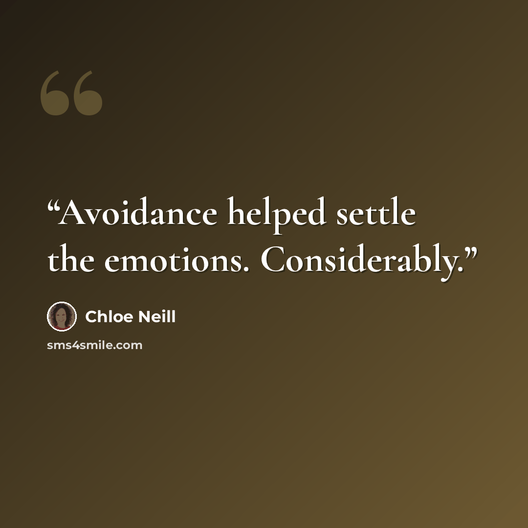 “Avoidance helped settle the emotions. Considerably.” quote by Chloe Neill