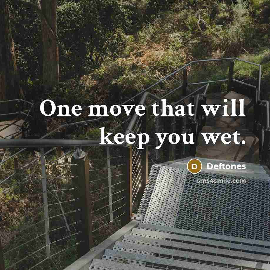 “One move that will keep you wet.” quote by Deftones