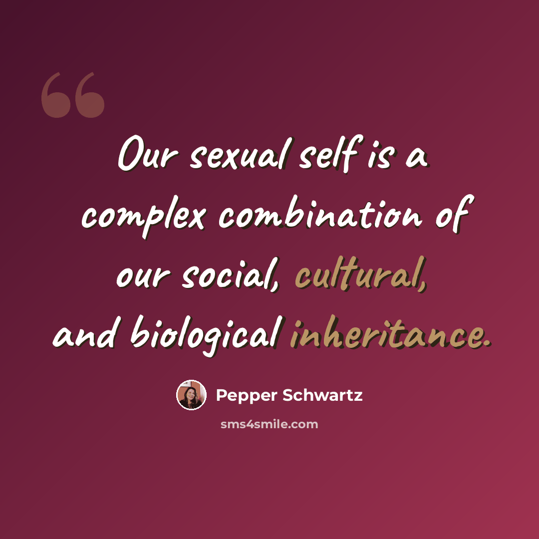 “Our sexual self is a complex combination of our social, cultural, and biological inheritance.” quote by Pepper Schwartz