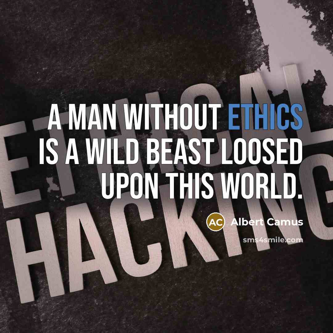 “A man without ethics is a wild beast loosed upon this world.” quote by Albert Camus