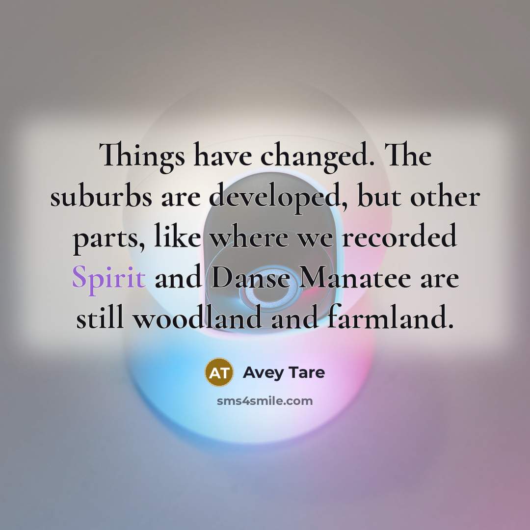 “Things have changed. The suburbs are developed, but other parts, like where we recorded Spirit and Danse Manatee are still woodland and farmland.” quote by Avey Tare