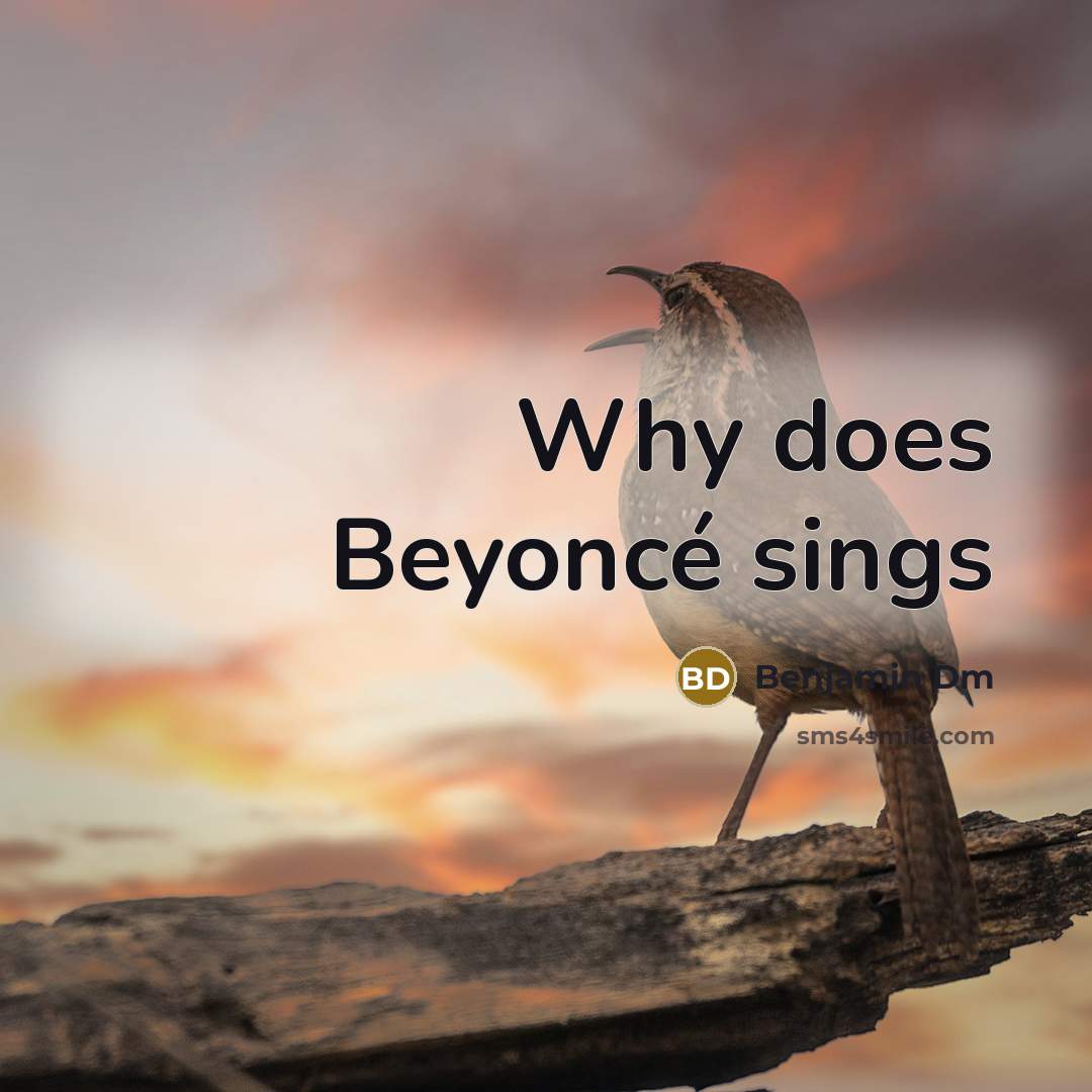 “Why does Beyoncé sings” quote by Benjamin Dm