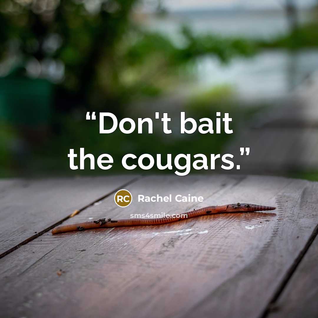 “Don't bait the cougars.” quote by Rachel Caine