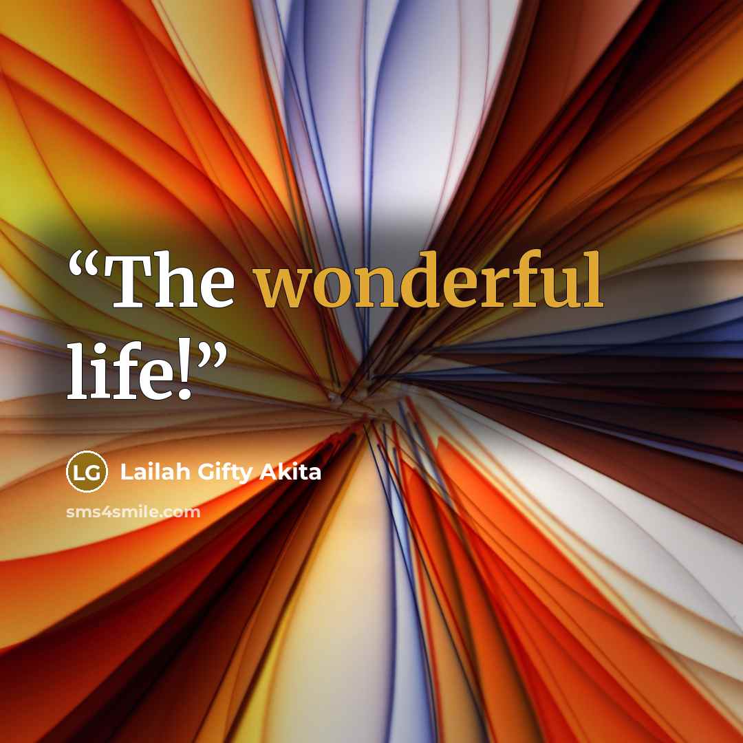 “The wonderful life!” quote by Lailah Gifty Akita