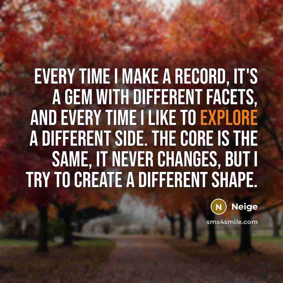 “Every time I make a record, it's a gem with different facets, and every time I like to explore a different side. The core is the same, it never changes, but I try to create a different shape.” quote by Neige