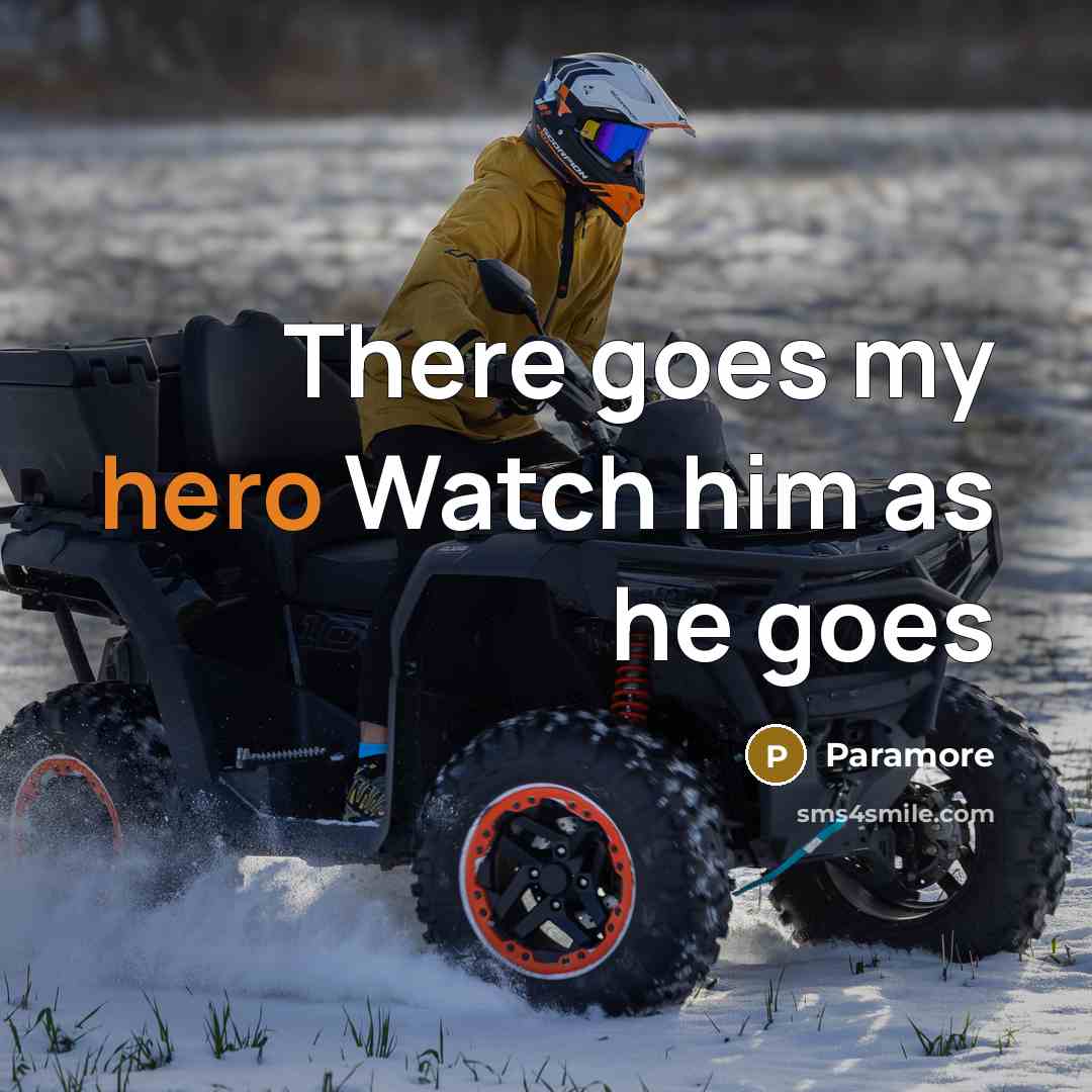 “There goes my hero Watch him as he goes” quote by Paramore