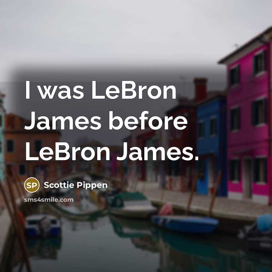 “I was LeBron James before LeBron James.” quote by Scottie Pippen