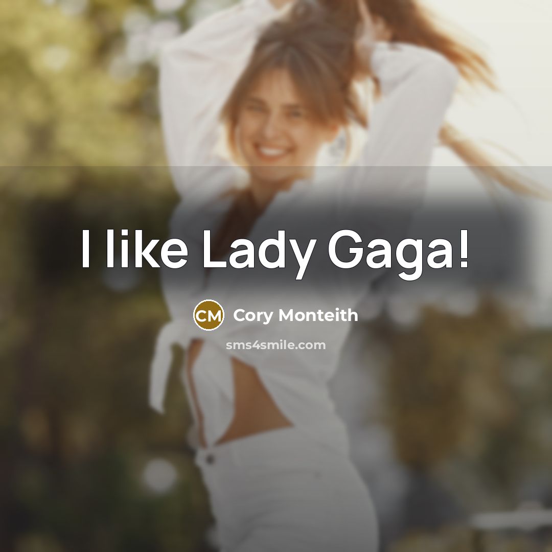 “I like Lady Gaga!” quote by Cory Monteith