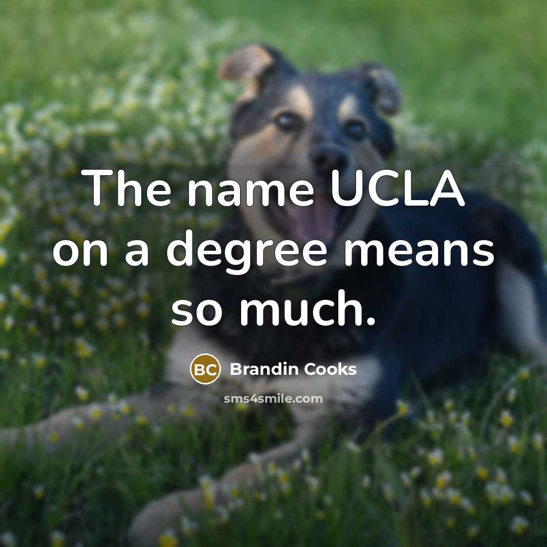 “The name UCLA on a degree means so much.” quote by Brandin Cooks