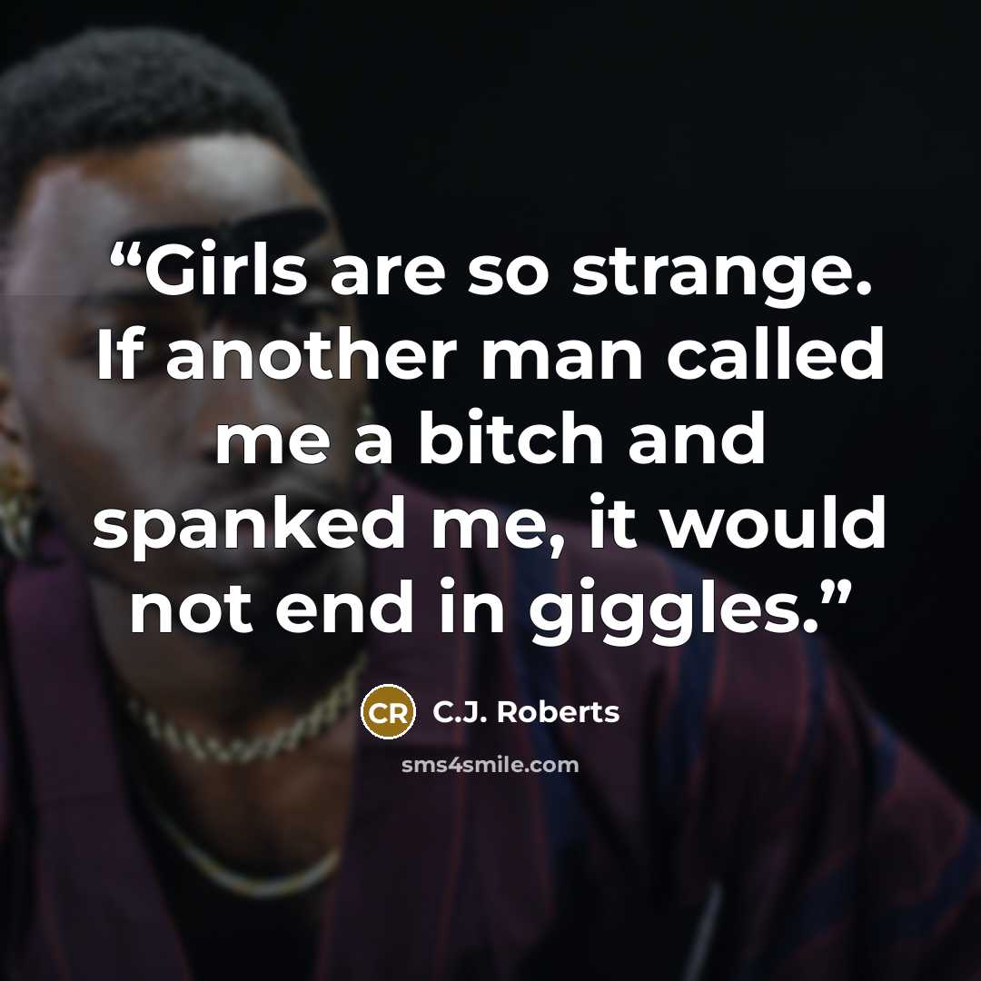 “Girls are so strange. If another man called me a bitch and spanked me, it would not end in giggles.” quote by C.J. Roberts