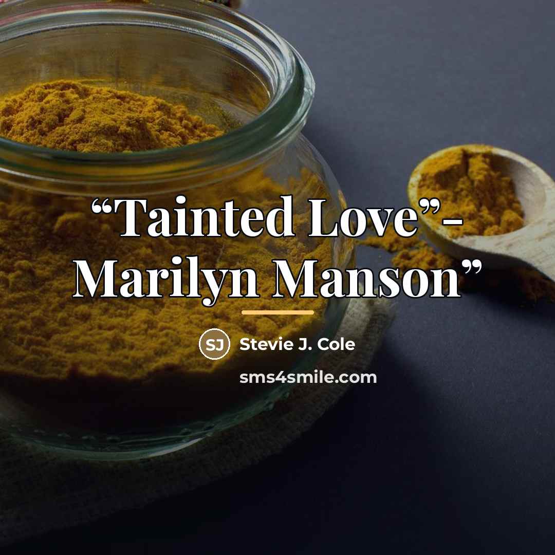 “Tainted Love”- Marilyn Manson” quote by Stevie J. Cole