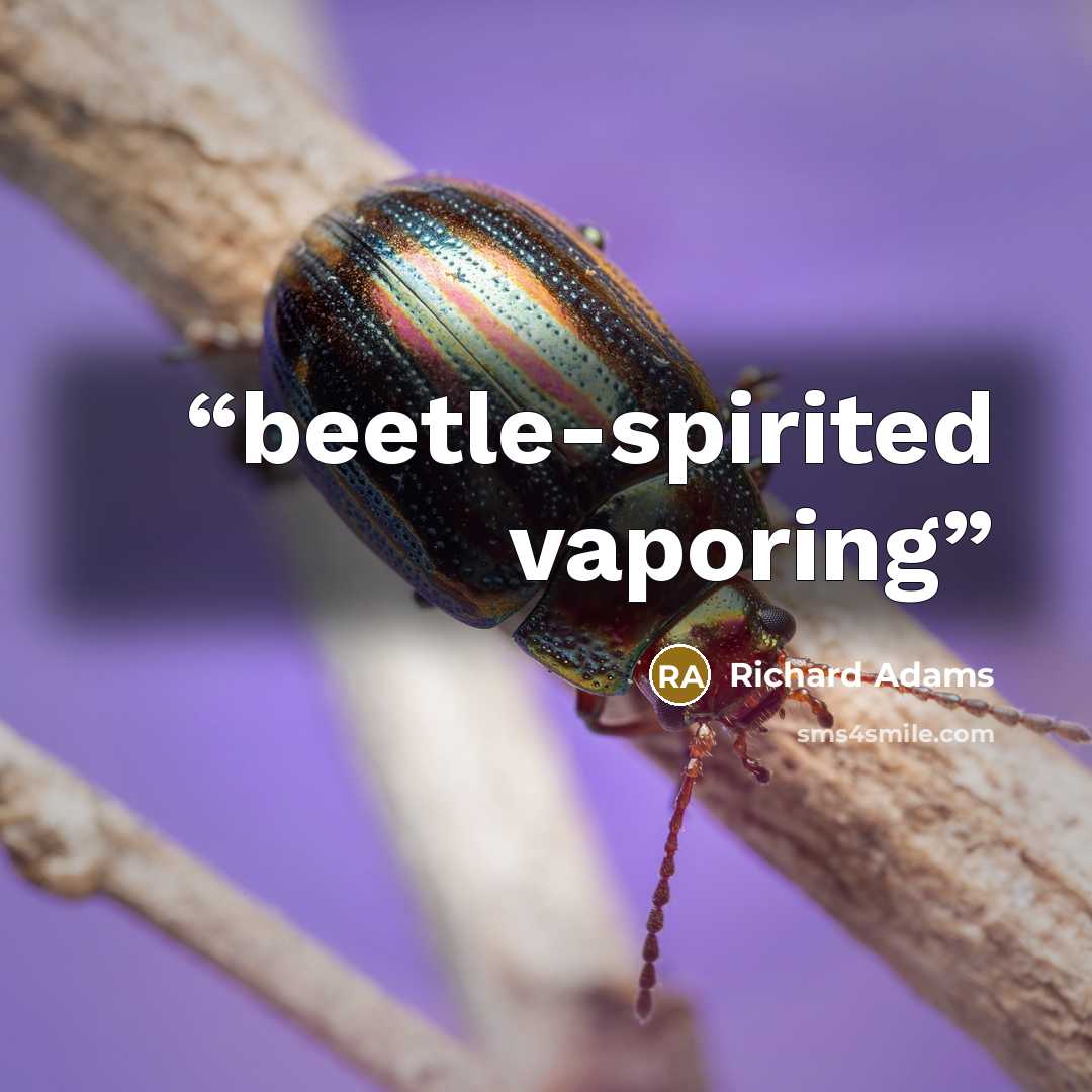 “beetle-spirited vaporing” quote by Richard Adams