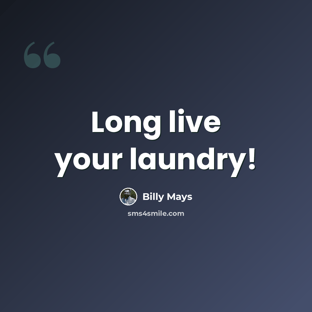 “Long live your laundry!” quote by Billy Mays
