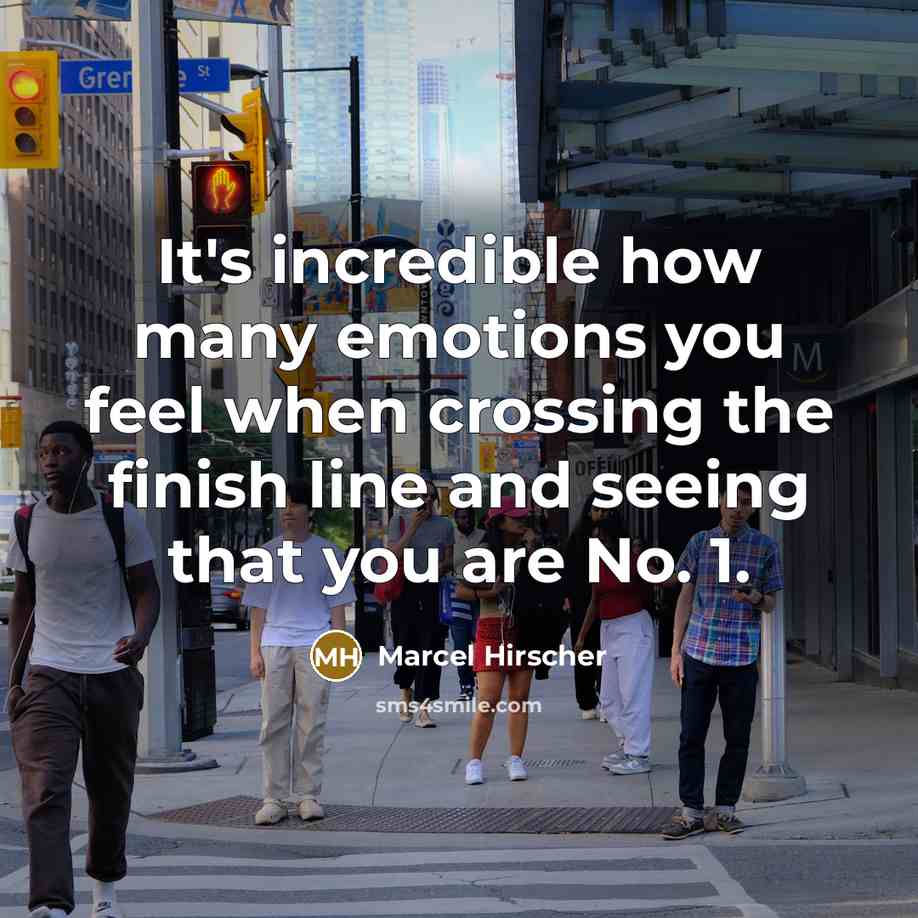 “It's incredible how many emotions you feel when crossing the finish line and seeing that you are No. 1.” quote by Marcel Hirscher