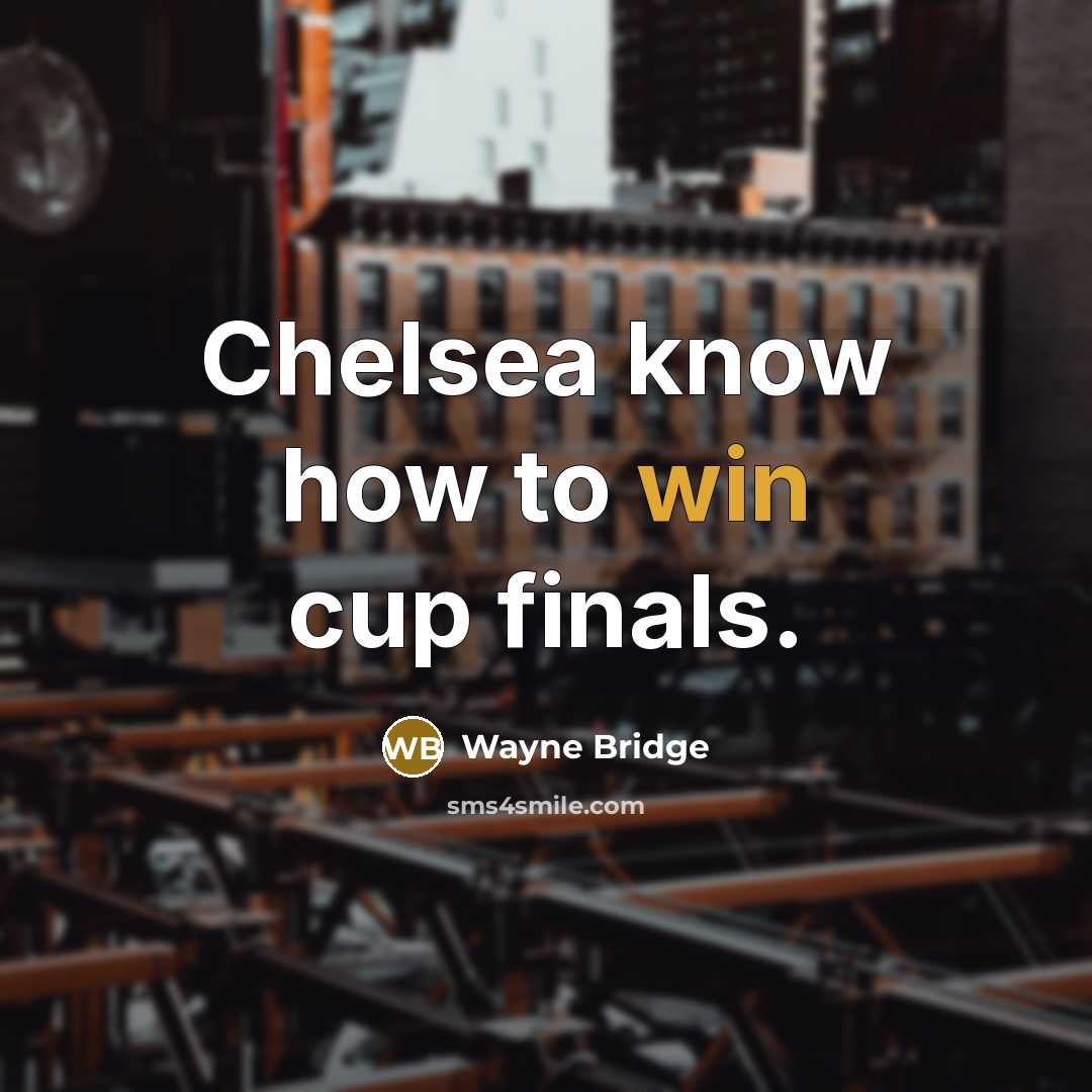 “Chelsea know how to win cup finals.” quote by Wayne Bridge