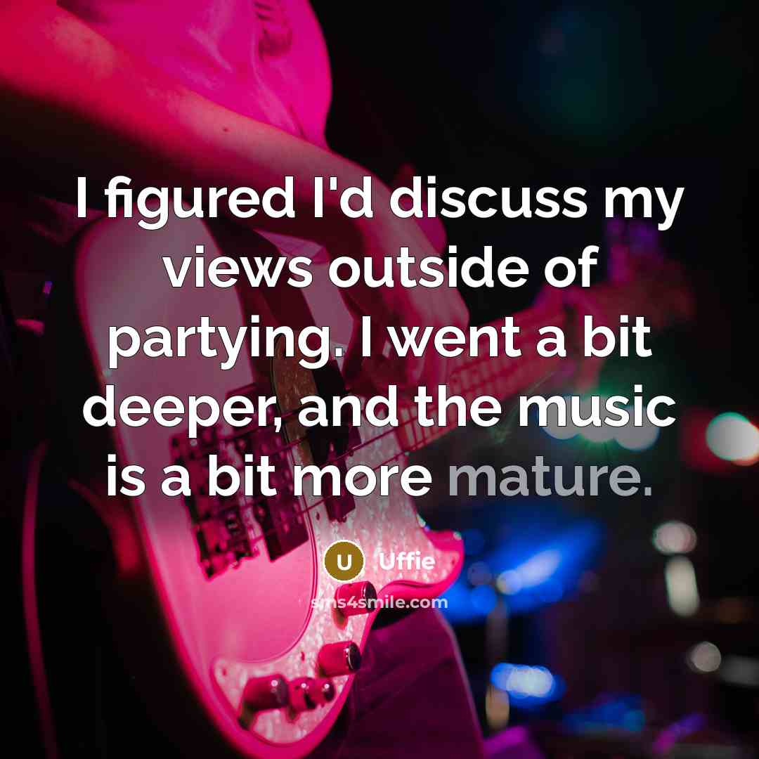 “I figured I'd discuss my views outside of partying. I went a bit deeper, and the music is a bit more mature.” quote by Uffie