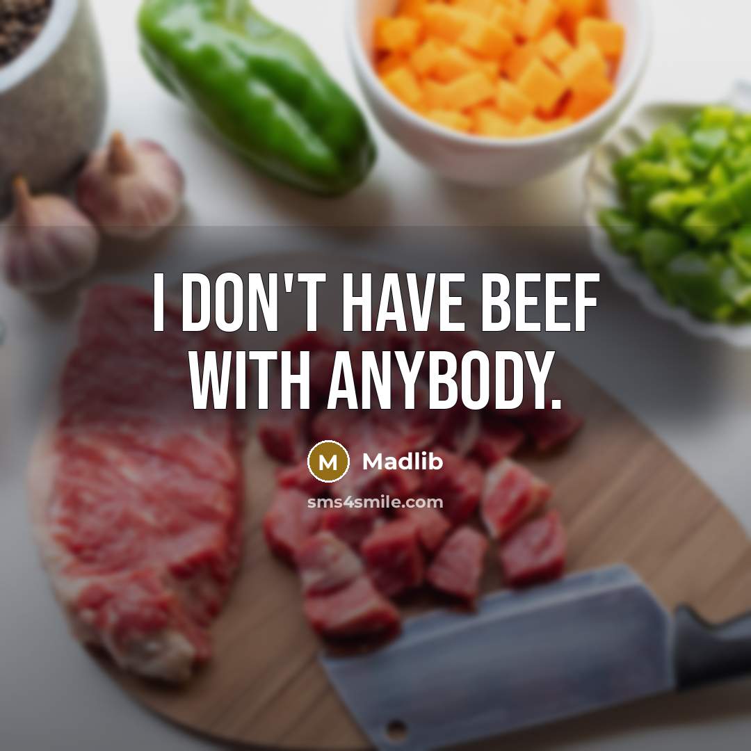 “I don't have beef with anybody.” quote by Madlib