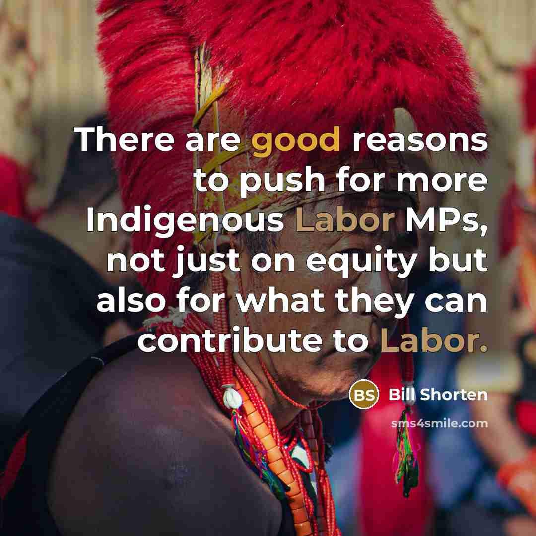 “There are good reasons to push for more Indigenous Labor MPs, not just on equity but also for what they can contribute to Labor.” quote by Bill Shorten