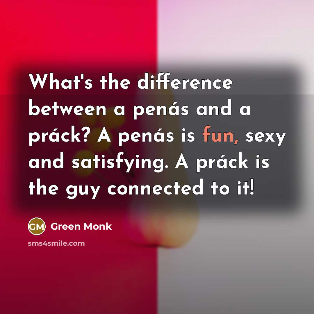“What's the difference between a penás and a práck? A penás is fun, sexy and satisfying. A práck is the guy connected to it!” quote by Green Monk