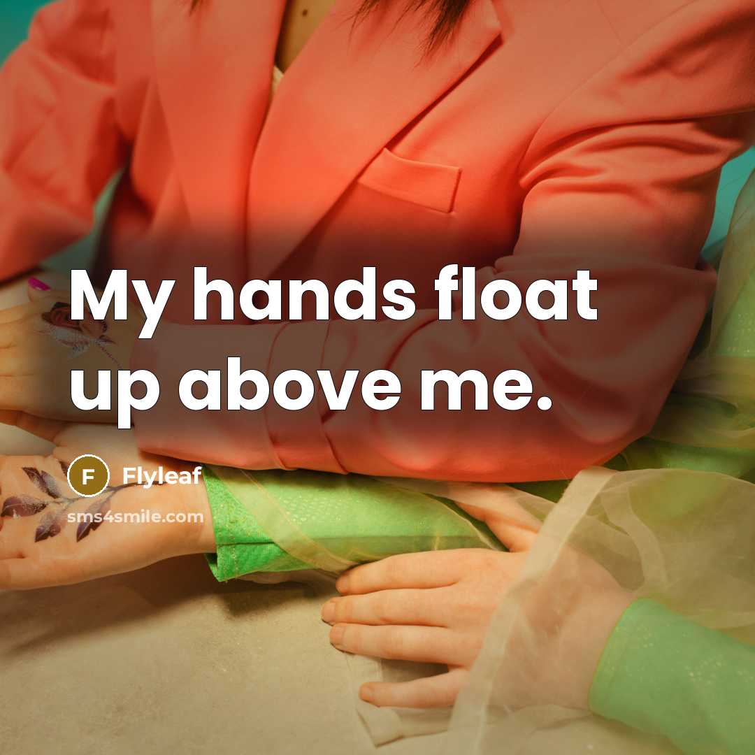 “My hands float up above me.” quote by Flyleaf